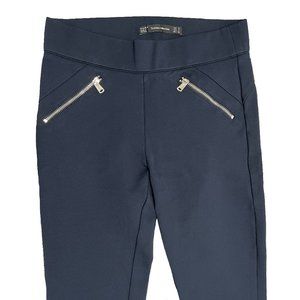 ZARA Leggings Dark Navy/ Blue Medium Rise